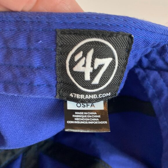 Chicago Cubs MLB Blue 47 Brand Clean Up Relaxed Fit Strapback Adjustable Hat - Picture 6 of 6